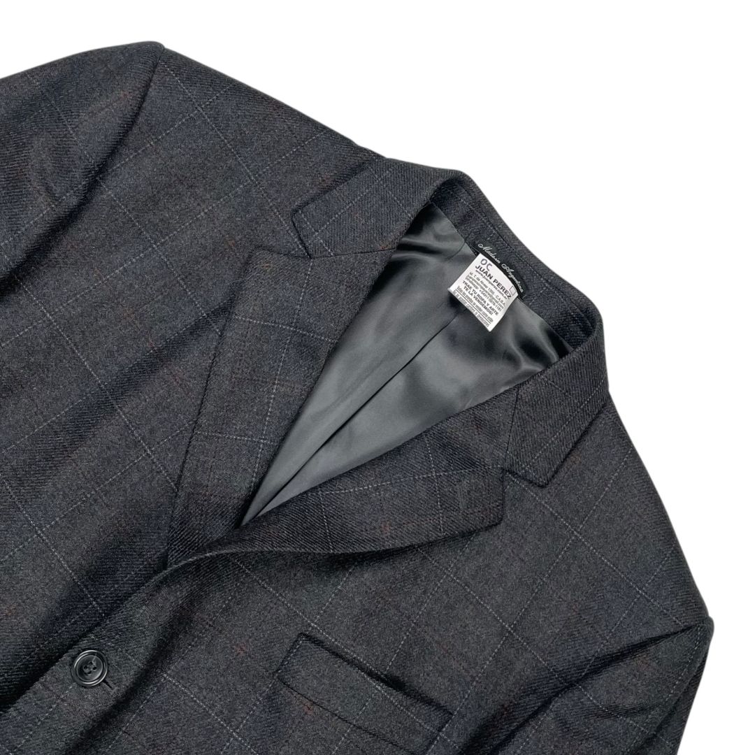 SIN MARCA Saco Varios Cuadros Gris Talle 64