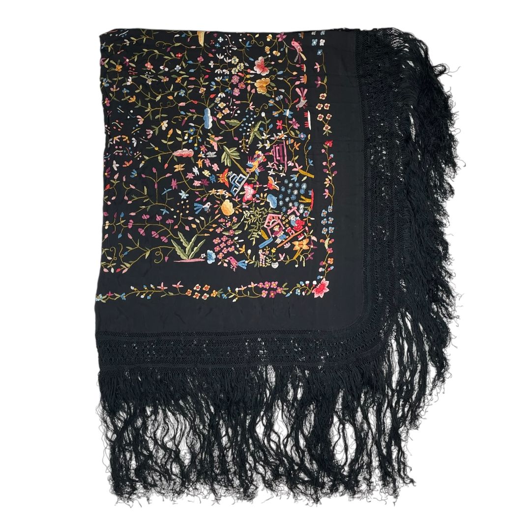 SIN MARCA Shall Negro Medida 165cm X 150cm