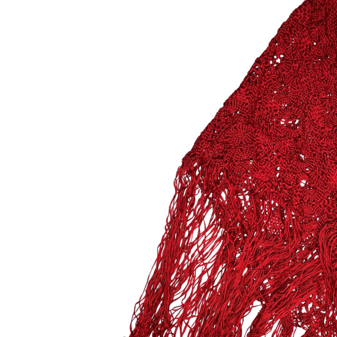 SIN MARCA Shall Rojo Talle Unico