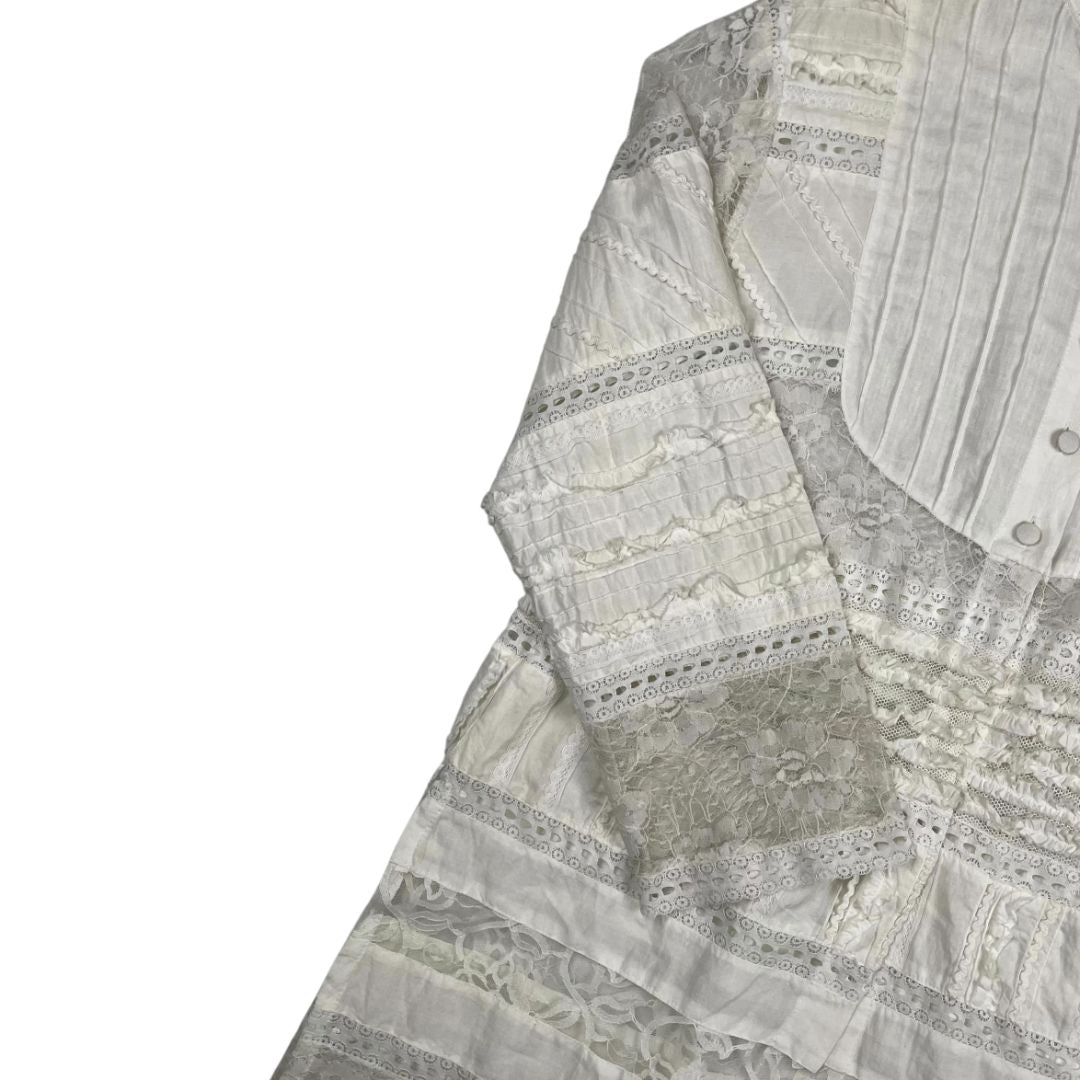 ADRIANA CONSTANTINI Camisaco Blanco Talle 3