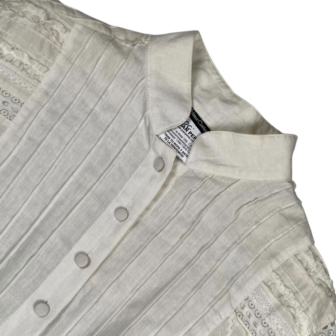 ADRIANA CONSTANTINI Camisaco Blanco Talle 3