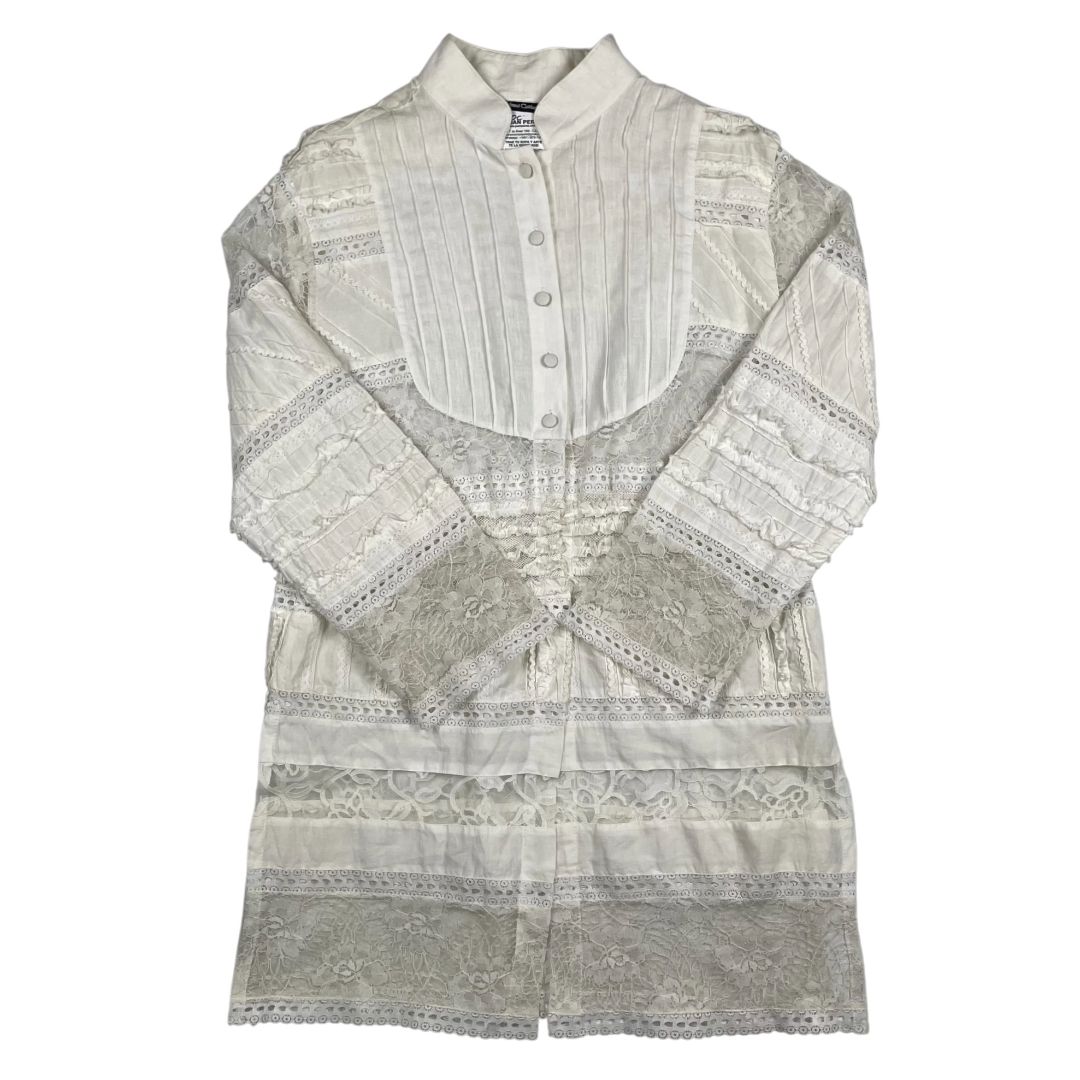 ADRIANA CONSTANTINI Camisaco Blanco Talle 3
