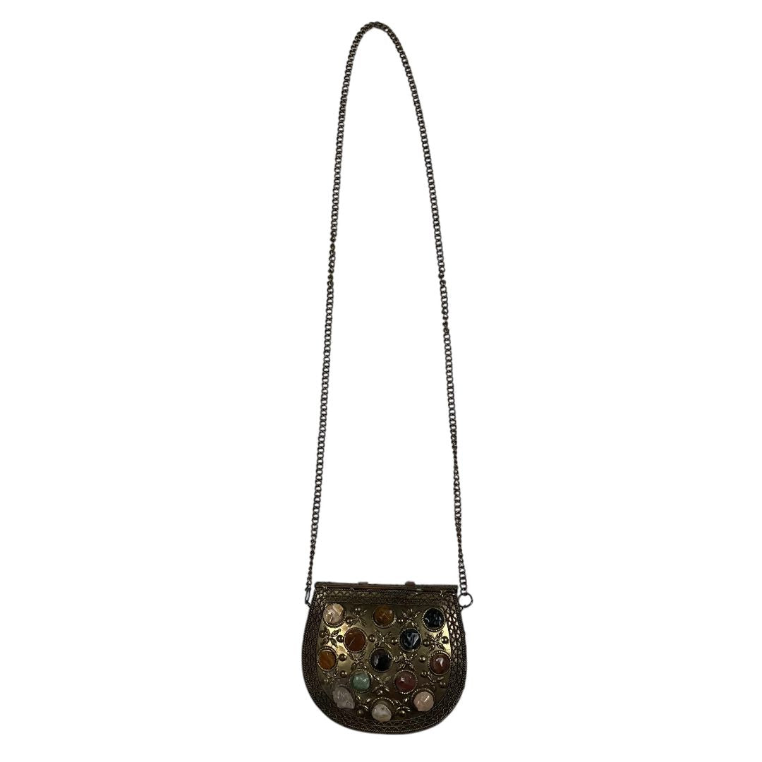 B.H. Cartera Dorado Medida 14cm X 12cm