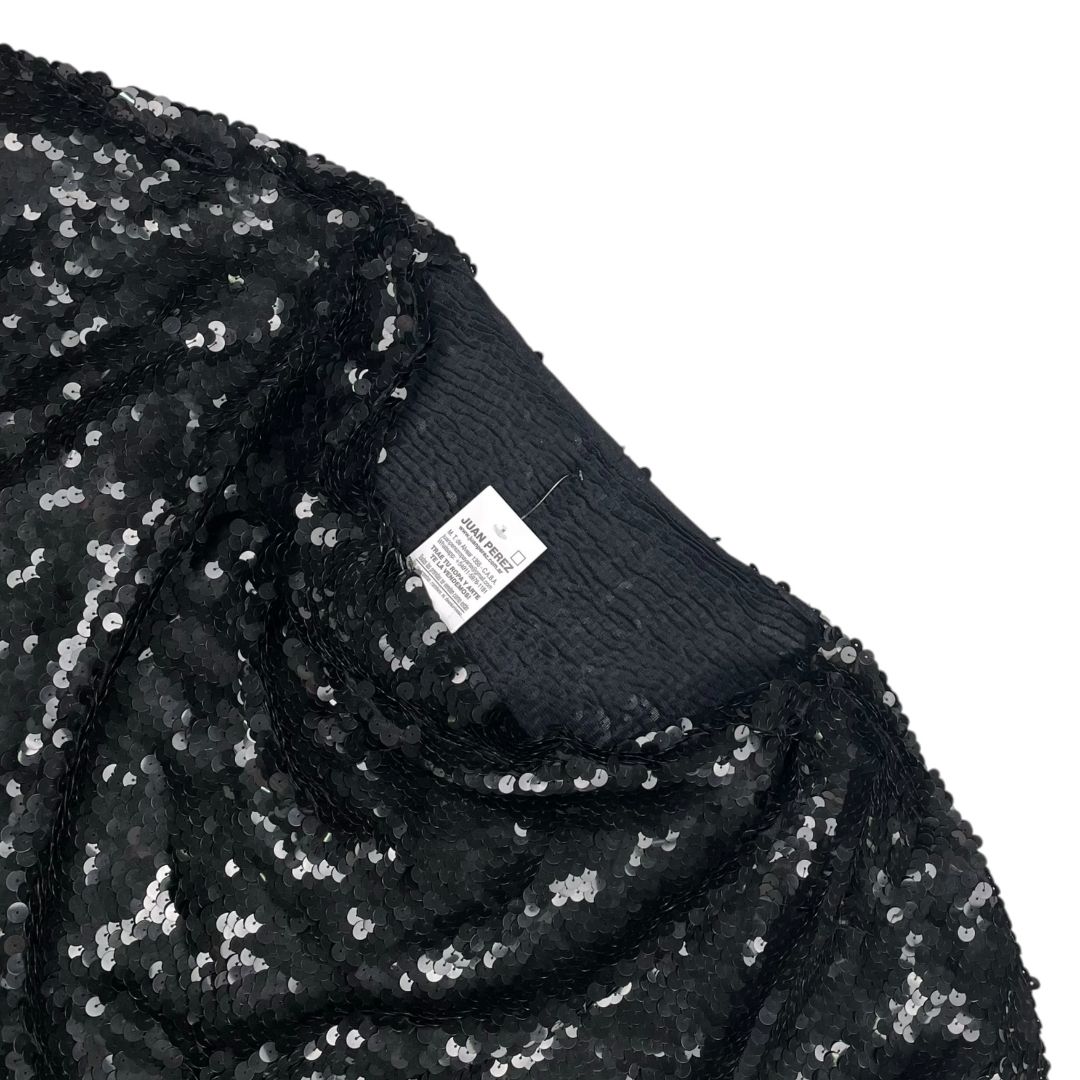 SIN MARCA Blusa Manga Corta Negro Talle M