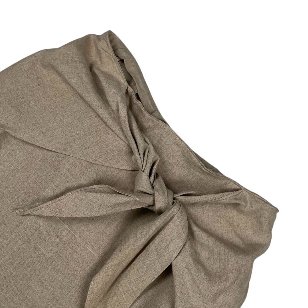 MILA SCHON Pollera Larga Beige Talle M