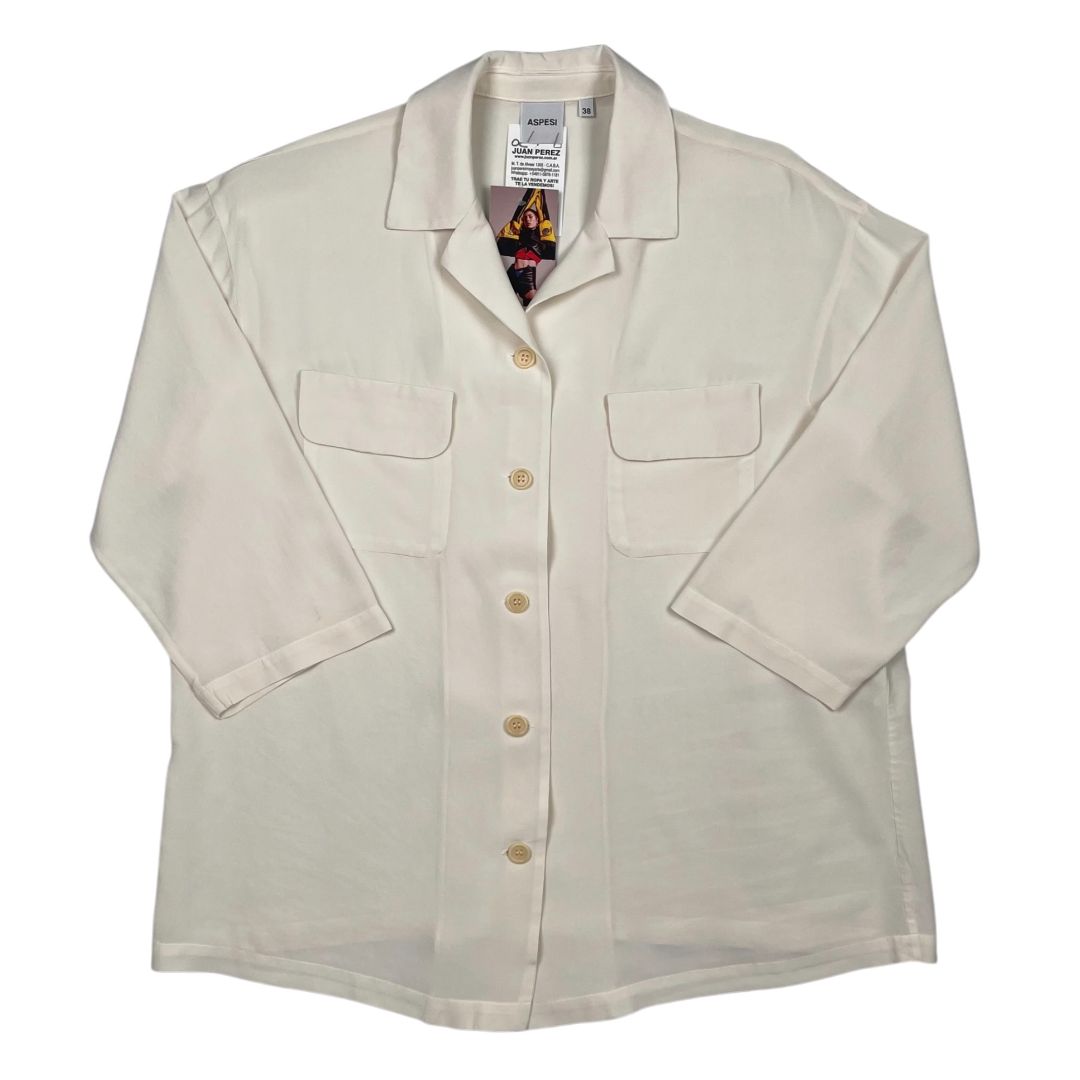ASPESI Camisa Manga Corta Beige Talle 38
