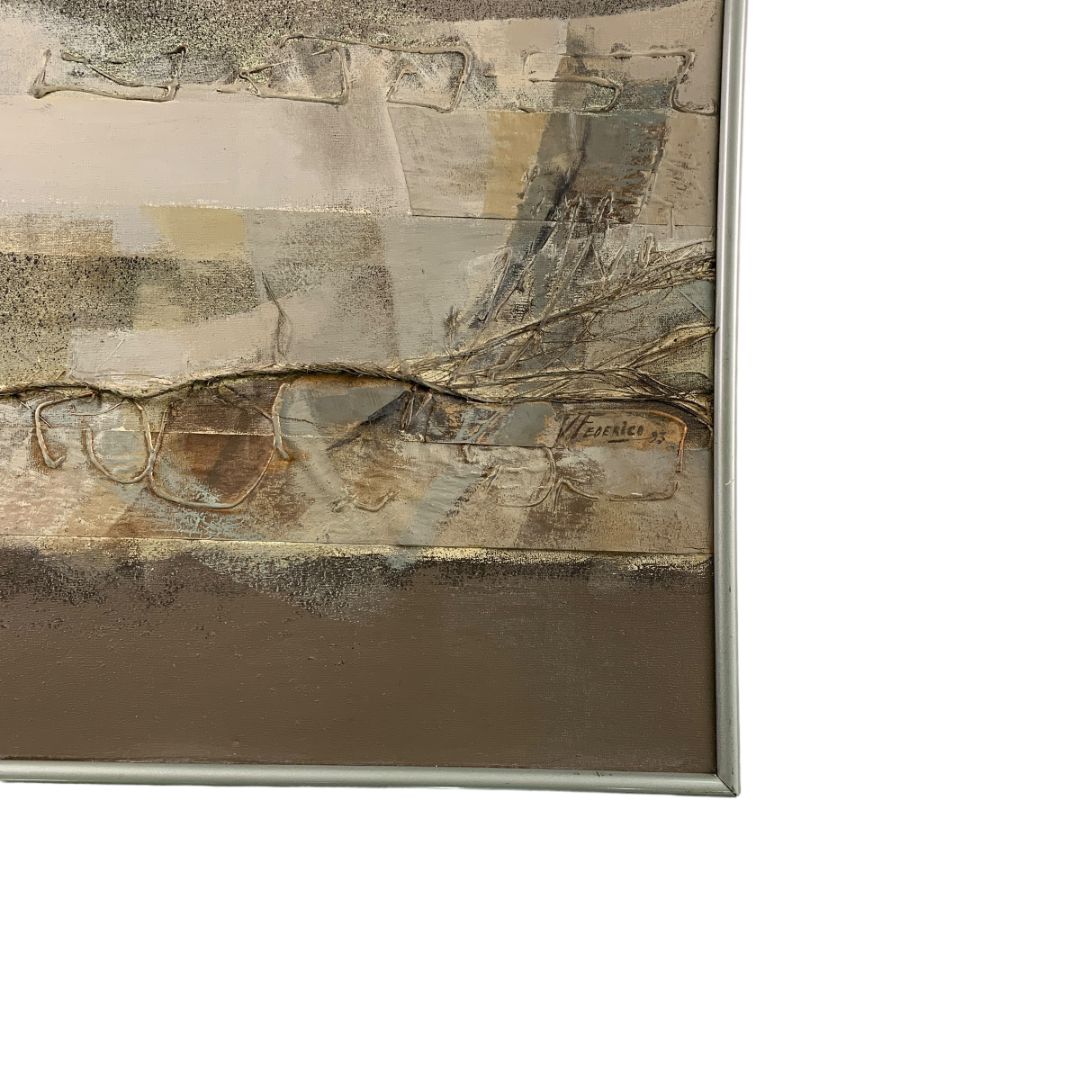 ANONIMO  Arte con Vidrio  Estilo Abstracto  Marco 61 cm X 70 cm Obra 59 cm X 68 cm