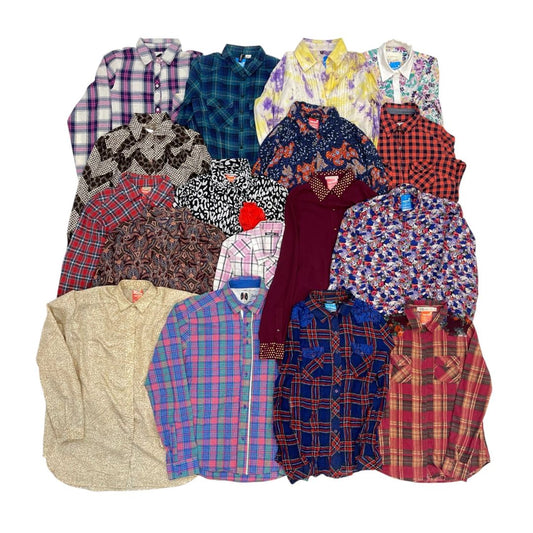 Bolson/Fardo (42 Camisas Mujer C/Cuello M/Larga)  (Talles Varios)