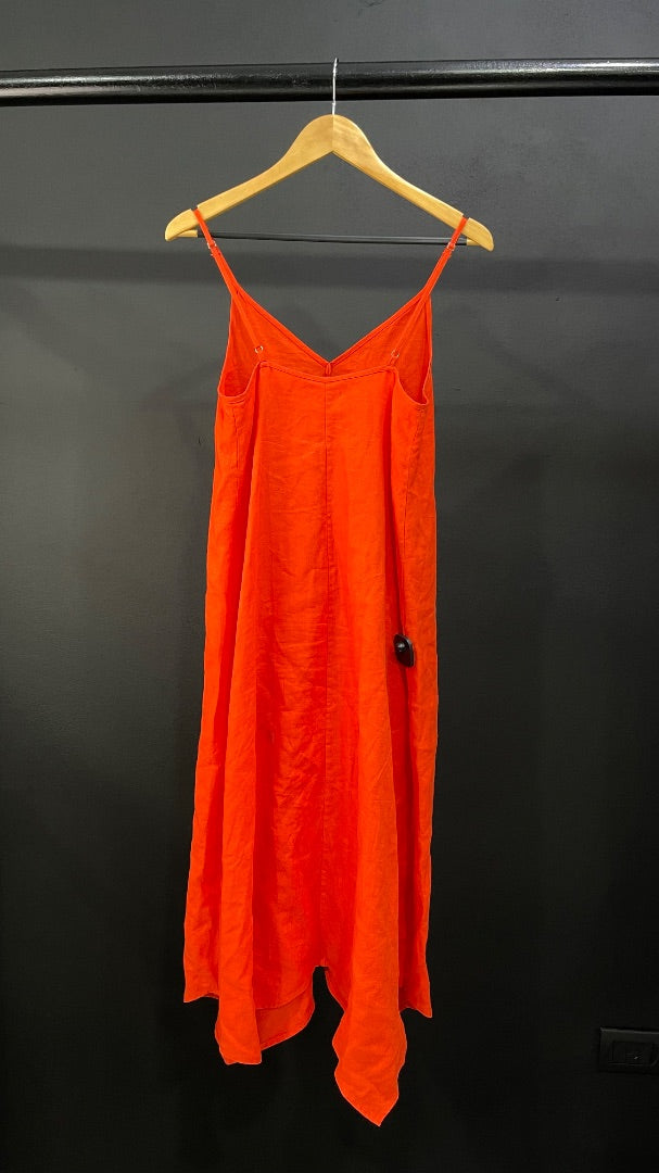 ETIQUETA NEGRA Vestido Sin Manga Naranja Talle S