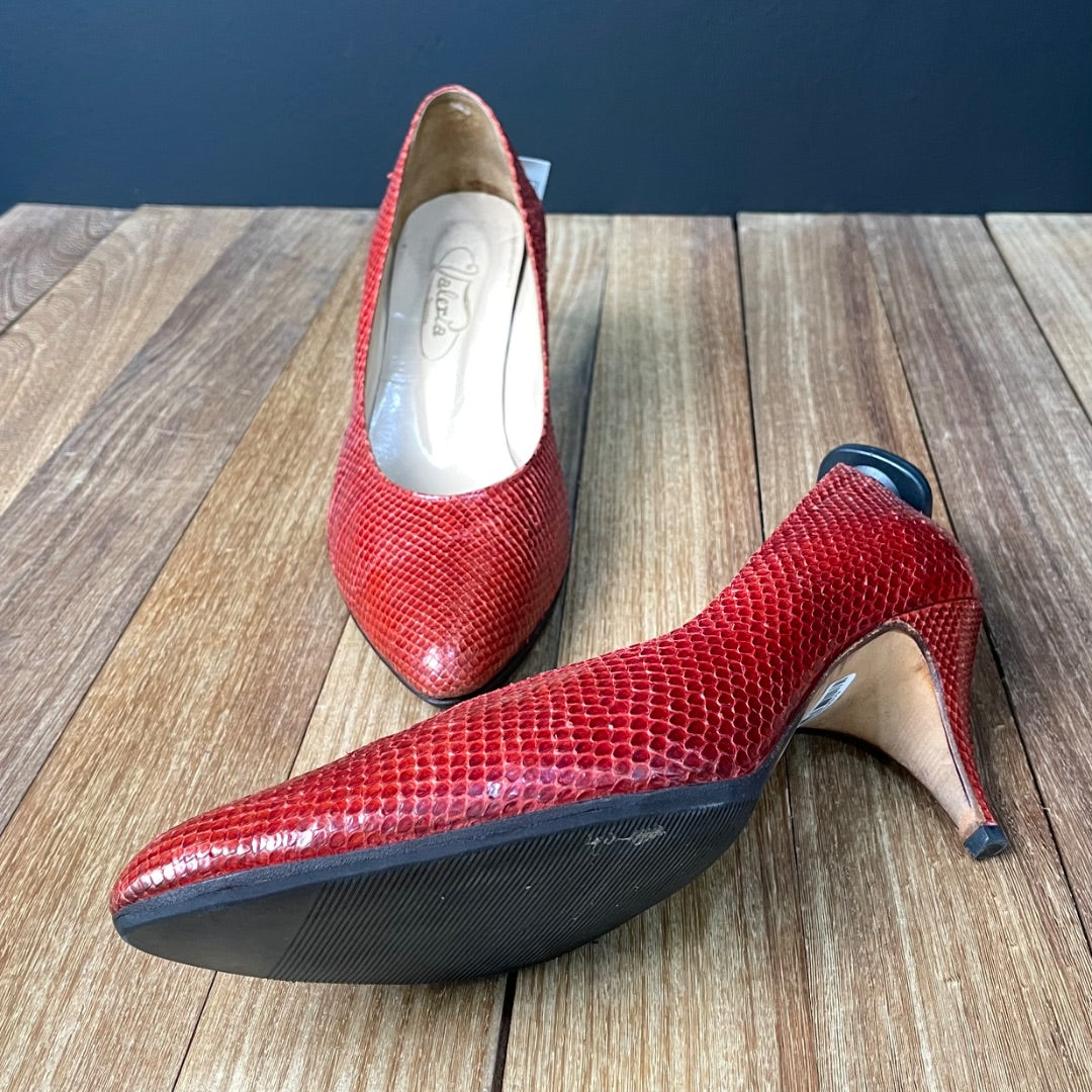 Zapato Taco Alto  SIN MARCA  Rojo Talle 38