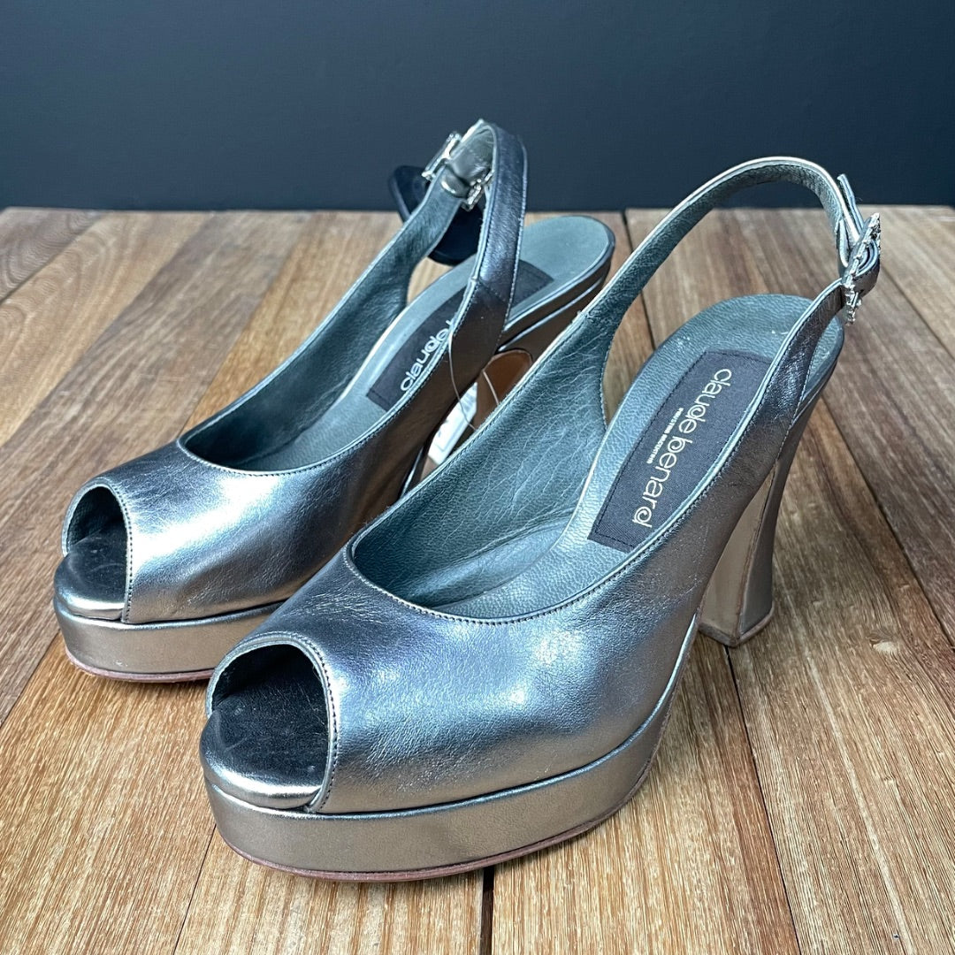 Zapatos  CLAUDE BERNARD  Plateado Talle 37