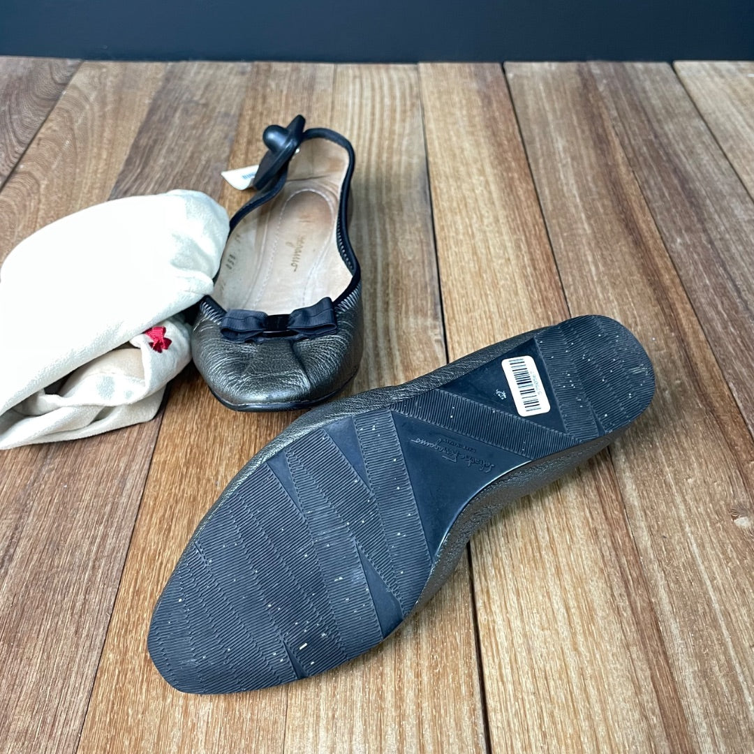 Ballerina  FERRAGAMO  Peltre Talle 35,5
