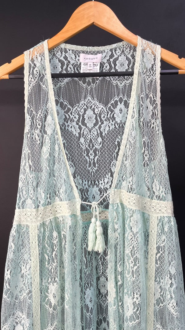KOSIUKO Chaleco Largo Verde Talle 40