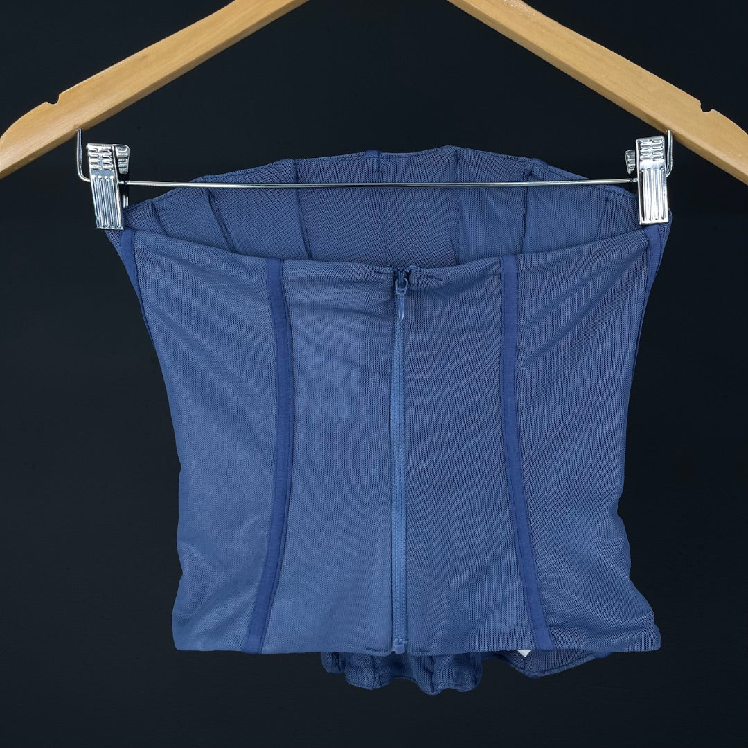 BERSHKA Corset Azul Talle S