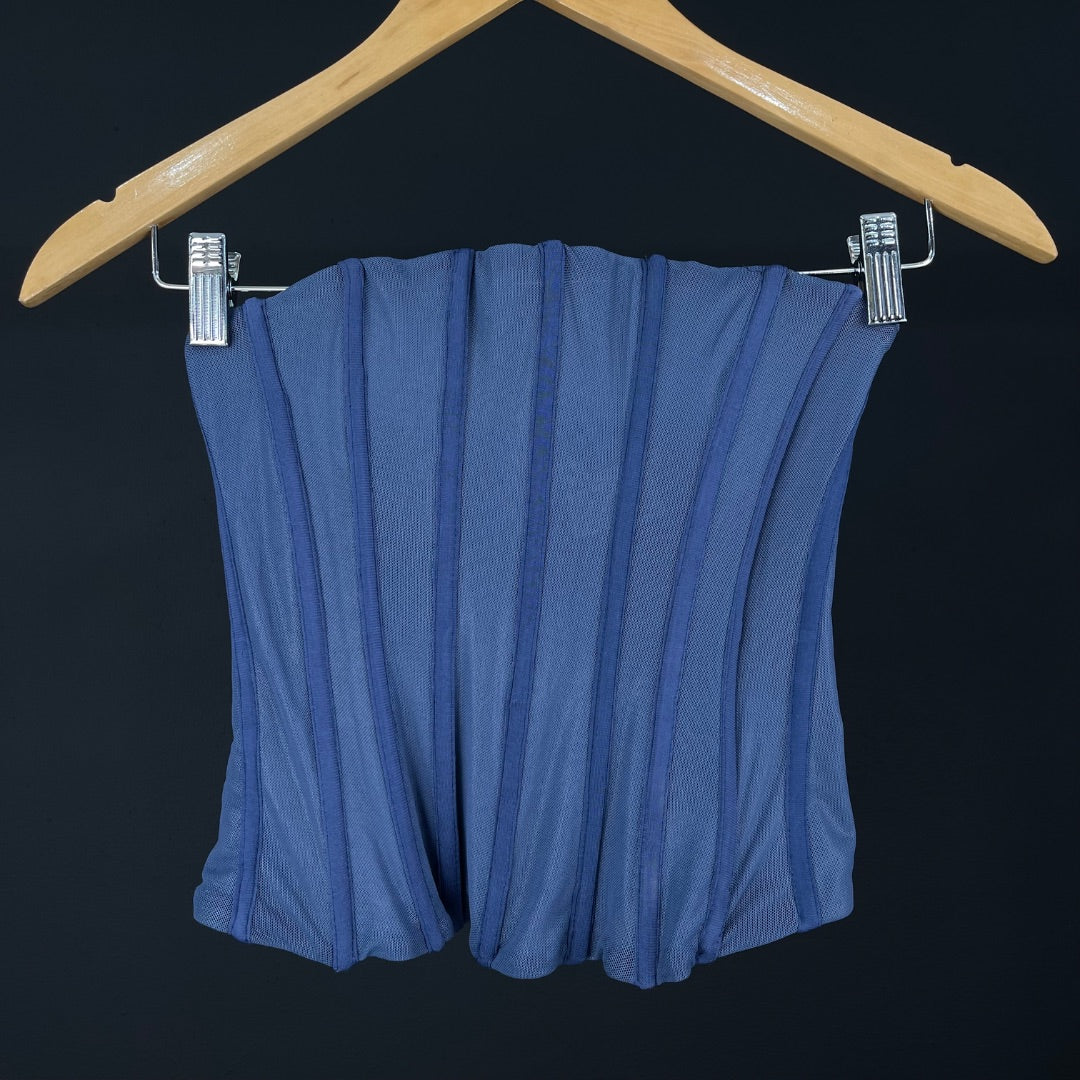 BERSHKA Corset Azul Talle S