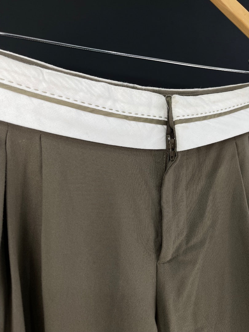 BERSHKA Pantalon Verde Talle 34