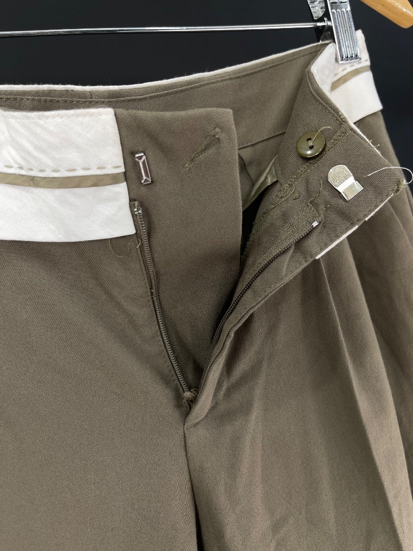 BERSHKA Pantalon Verde Talle 34