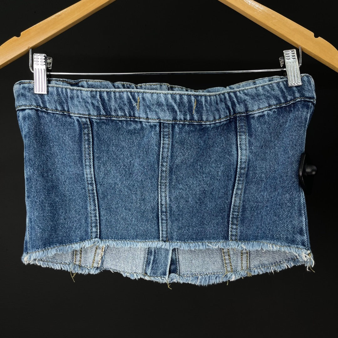 VIVO Top Strapless Azul Talle L