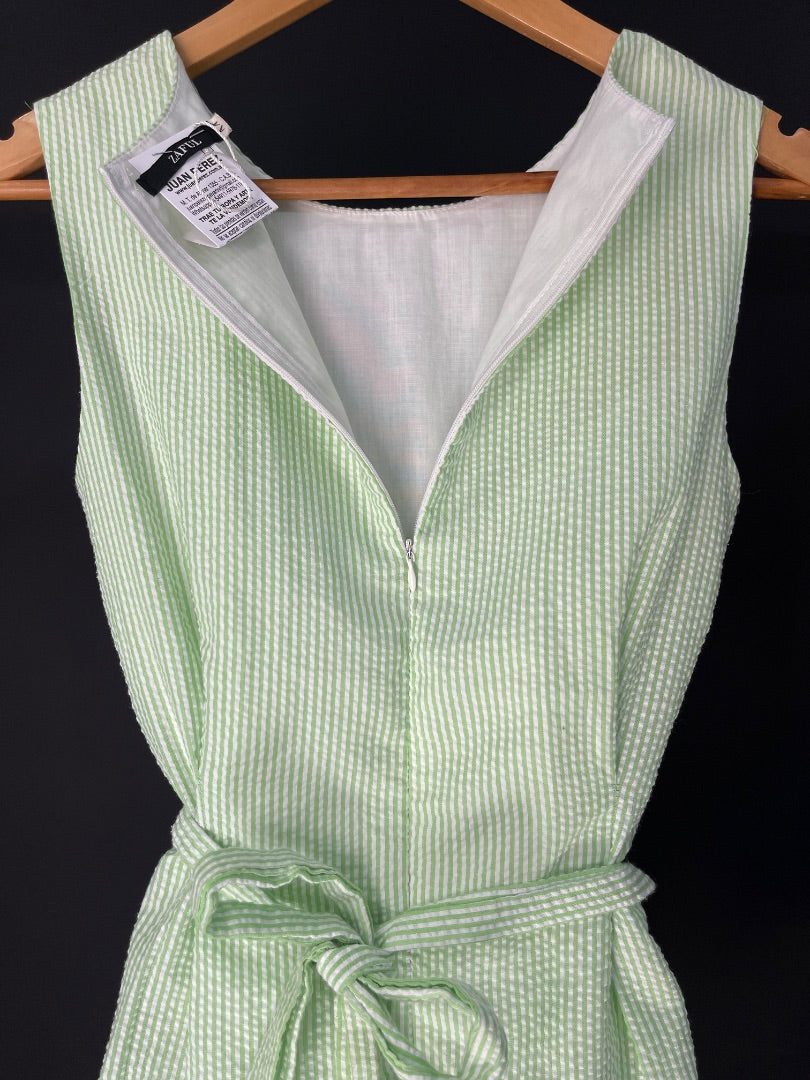 ZAFUL Vestido Sin Manga Varios Rayado Talle M