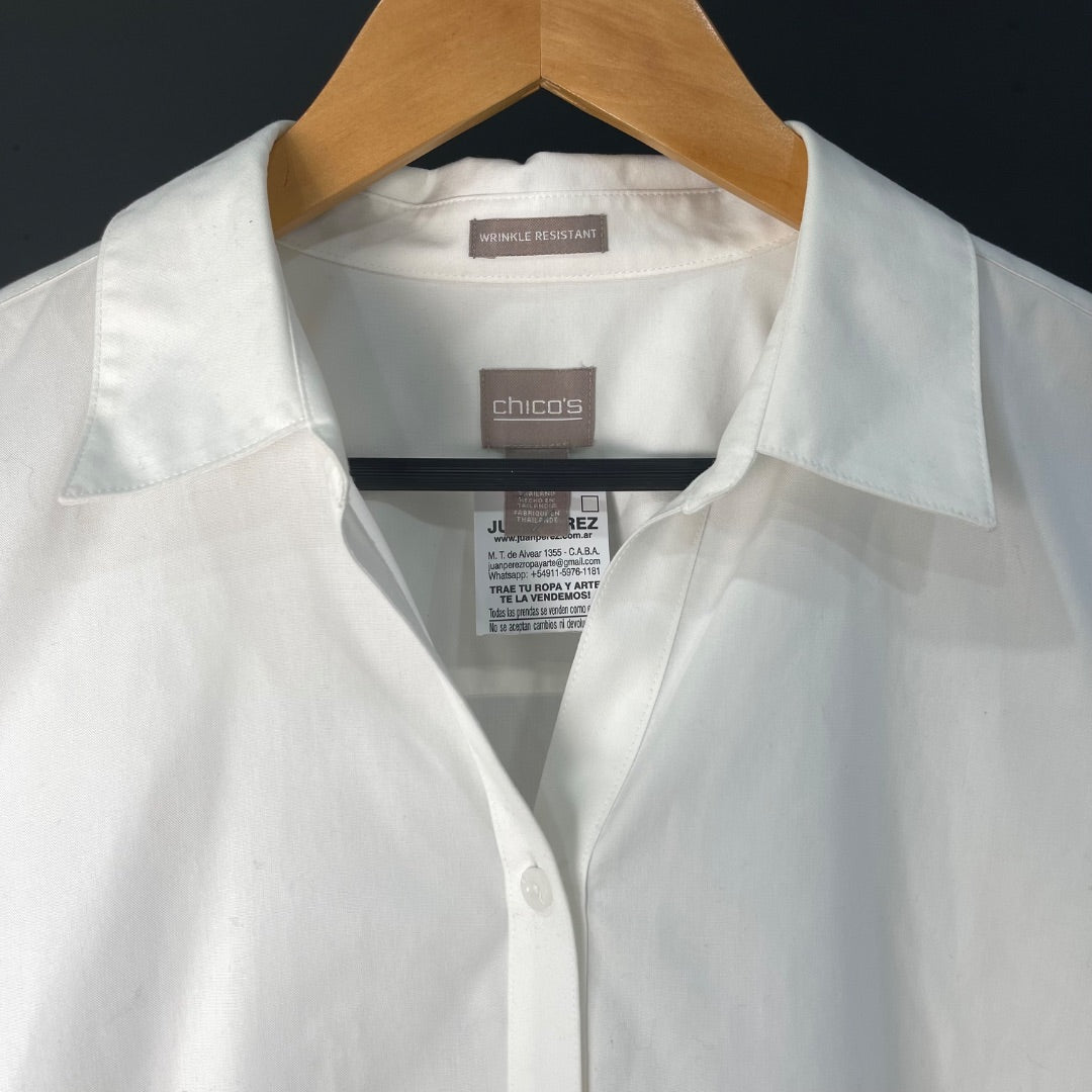 CHICO´S Camisa Manga Larga Blanco Talle L