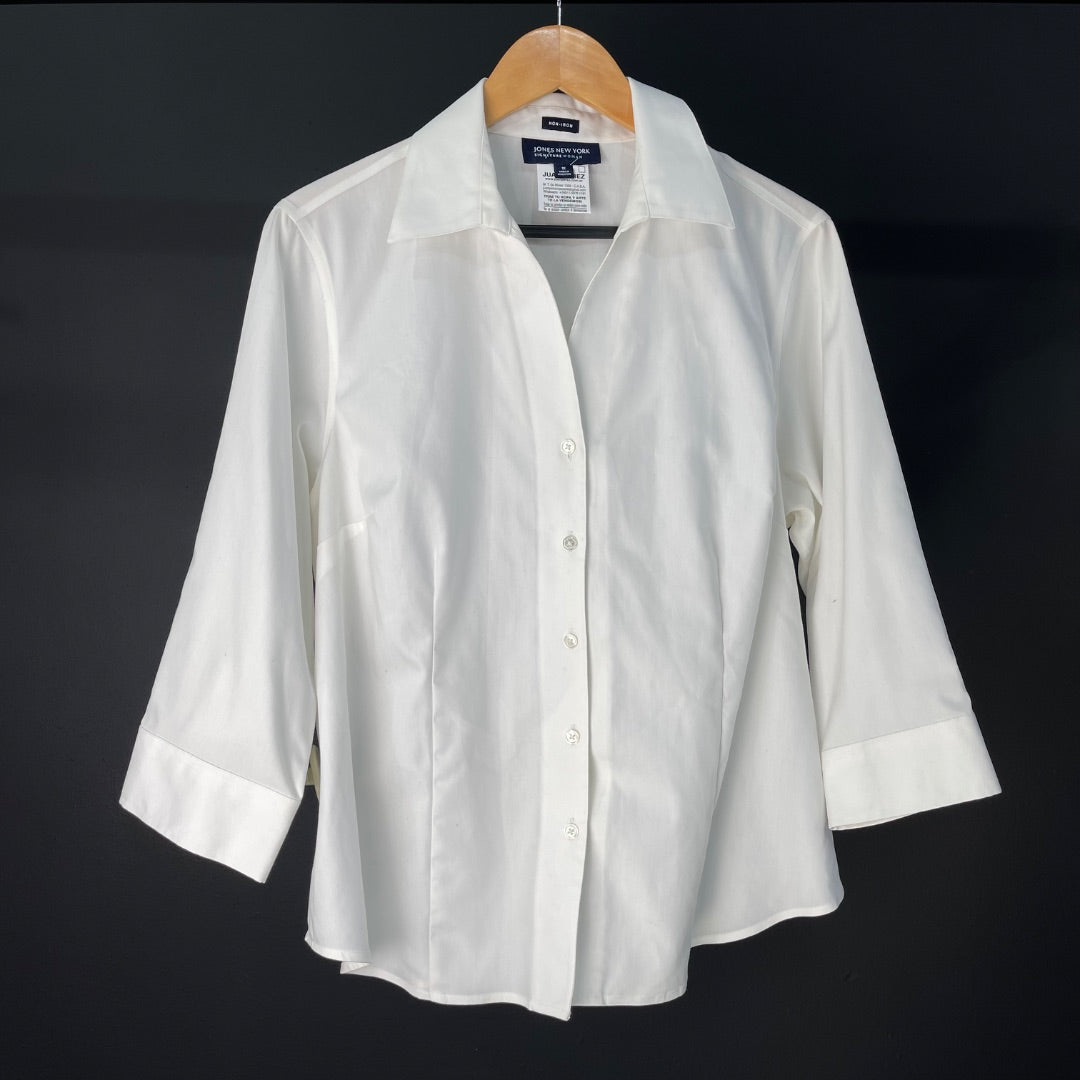 JONES NEW YORK Camisa Manga Corta Blanco Talle XL