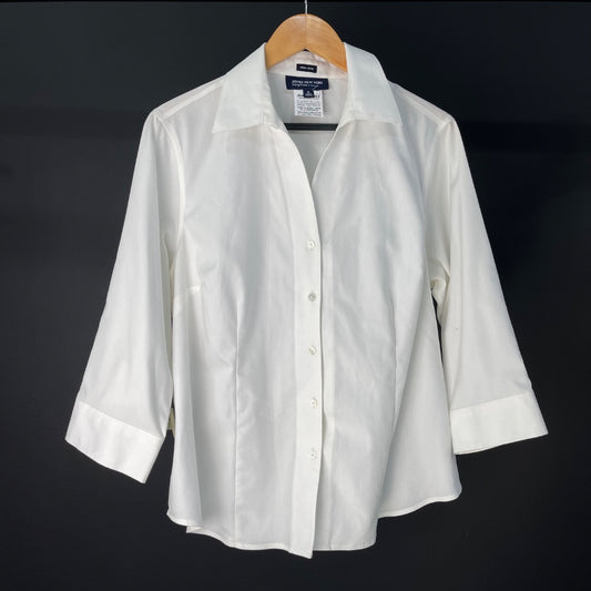 JONES NEW YORK Camisa Manga Corta Blanco Talle XL