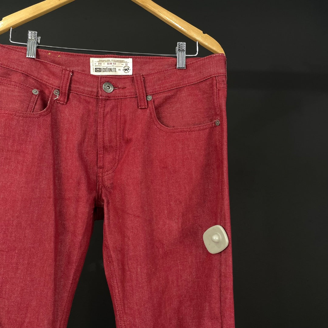 Pantalon Jean  EKCO UNLTD  Color Rojo Talle 32