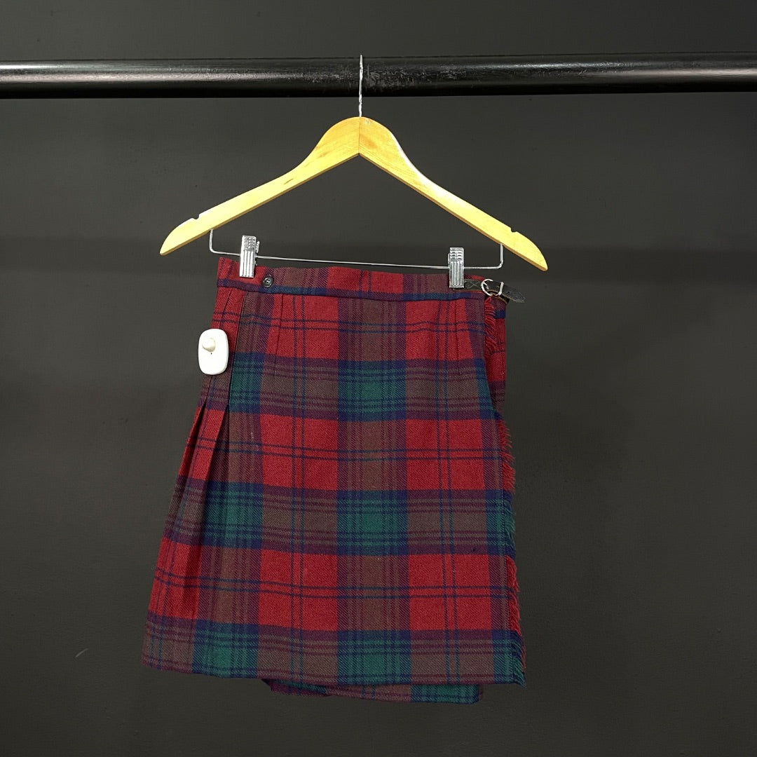 GOR RAY  Pollera Mini  Color Varios Escoces Bordeaux  Talle M
