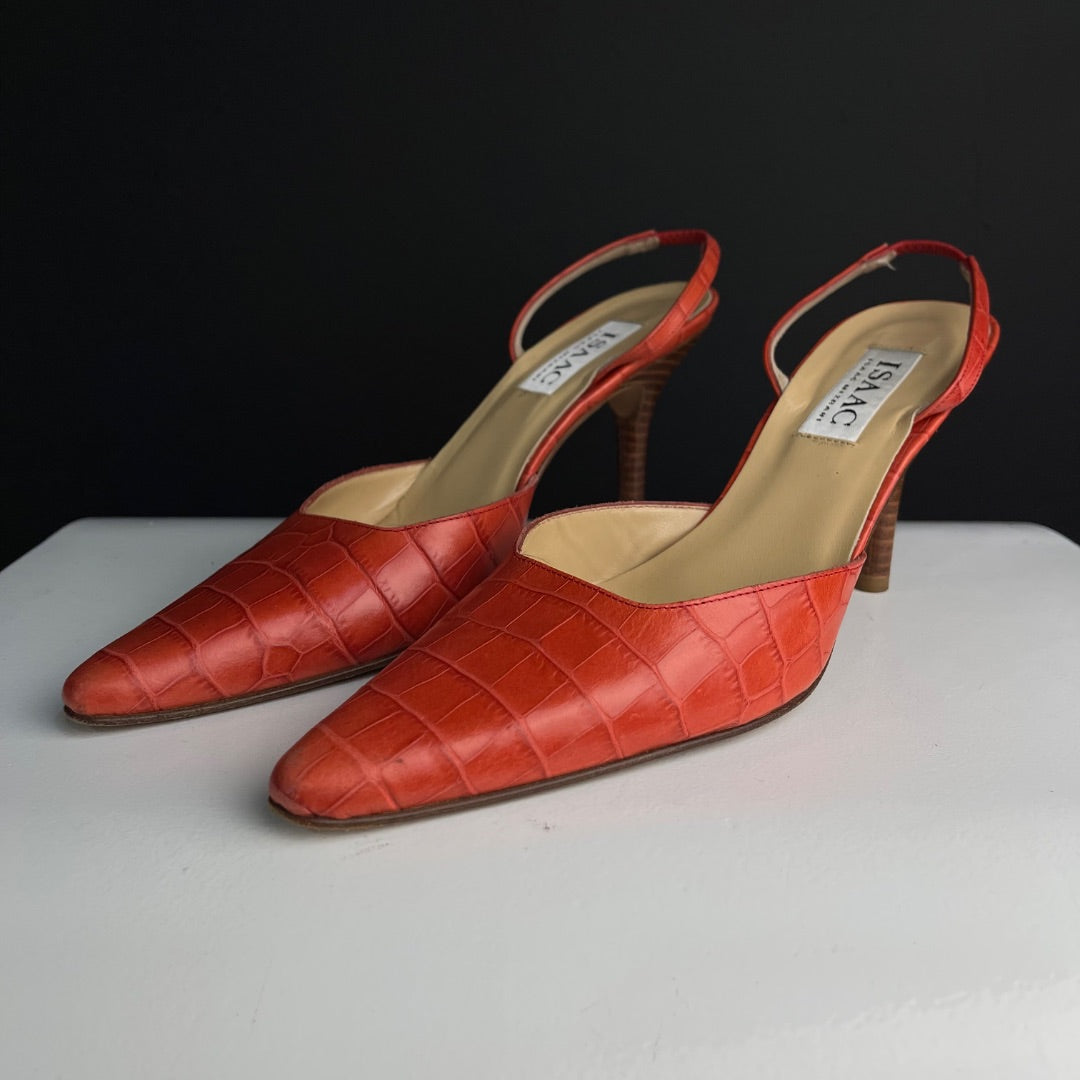 ISAAC MIZRAHI Sandalias Naranja Talle 38