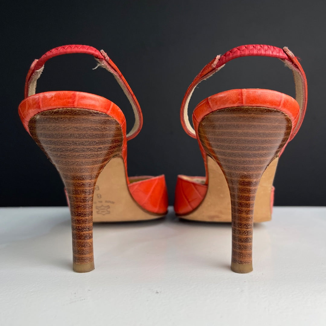 ISAAC MIZRAHI Sandalias Naranja Talle 38
