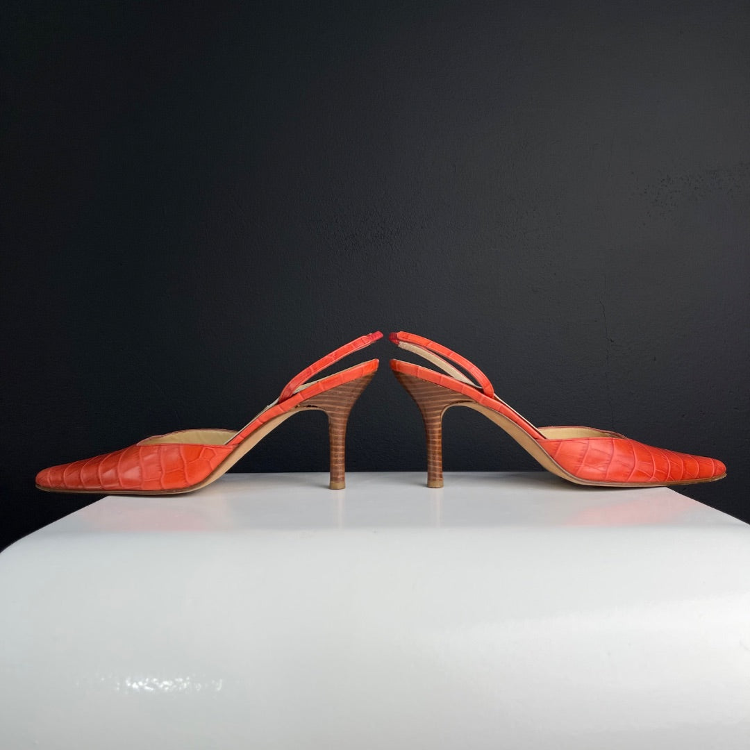 ISAAC MIZRAHI Sandalias Naranja Talle 38