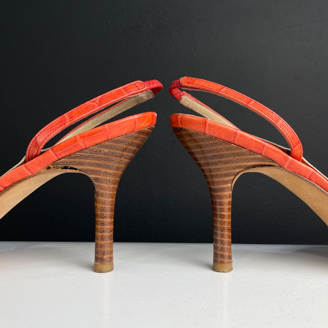 ISAAC MIZRAHI Sandalias Naranja Talle 38