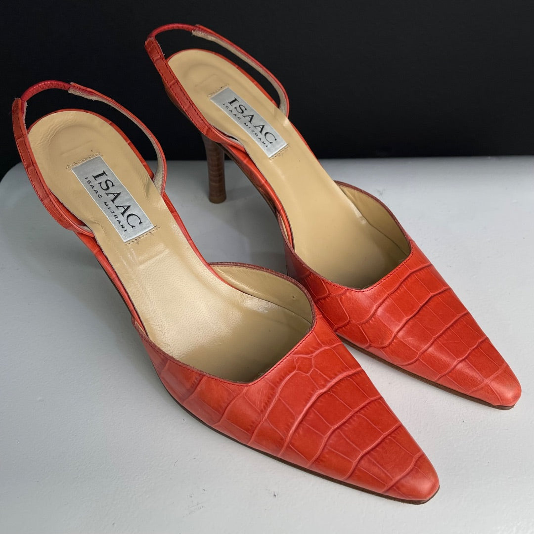 ISAAC MIZRAHI Sandalias Naranja Talle 38