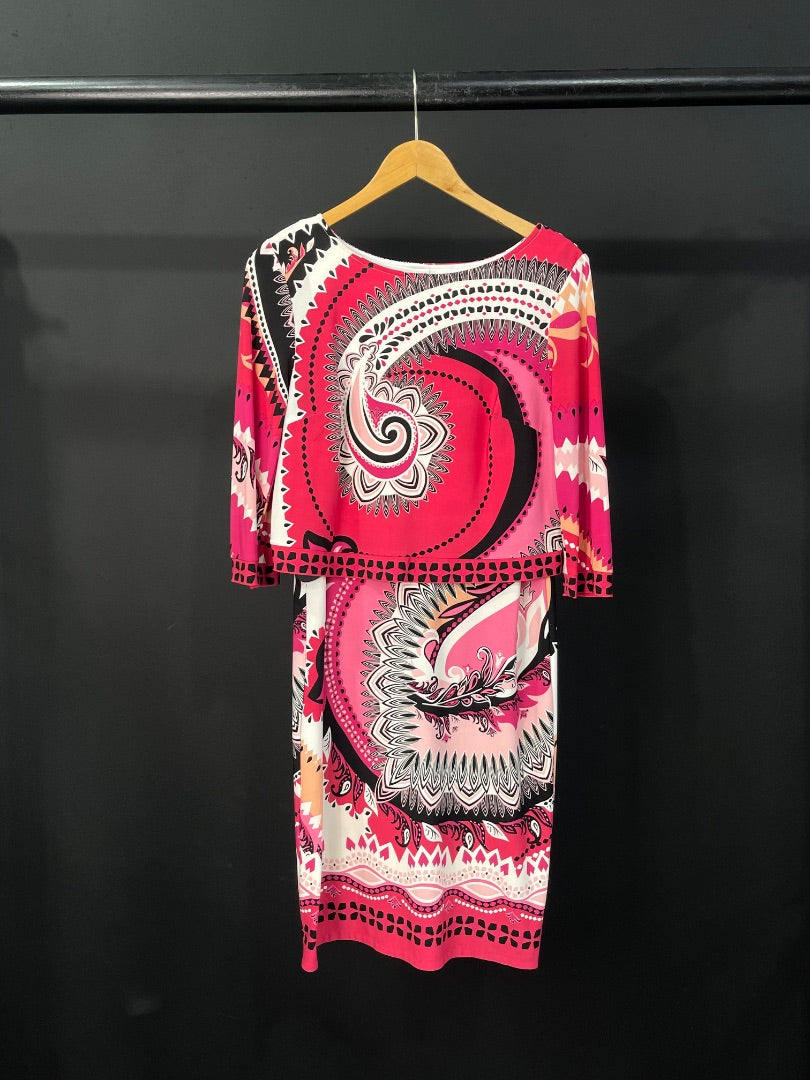 SANDRO FERRONE  Vestido Manga 3/4  Color Varios  Estampado  Talle 46