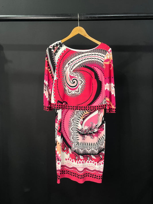 SANDRO FERRONE  Vestido Manga 3/4  Color Varios  Estampado  Talle 46