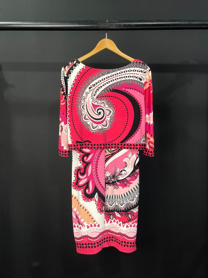 SANDRO FERRONE  Vestido Manga 3/4  Color Varios  Estampado  Talle 46