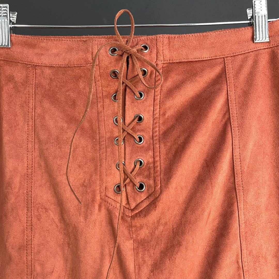 FOREVER Pollera Mini Terracota Talle 29