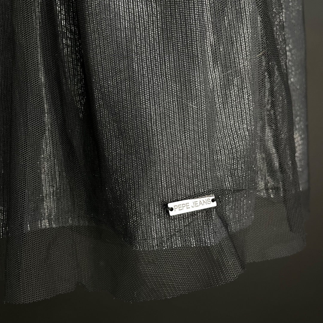 PEPE JEANS Pollera Mini Negro Talle 14