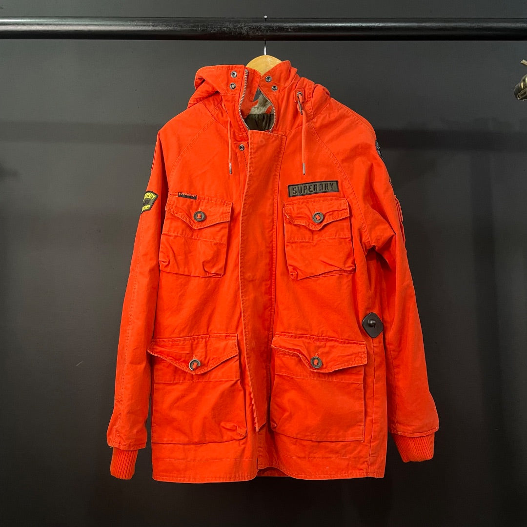 SUPER DRY  Campera  Naranja  Talle S