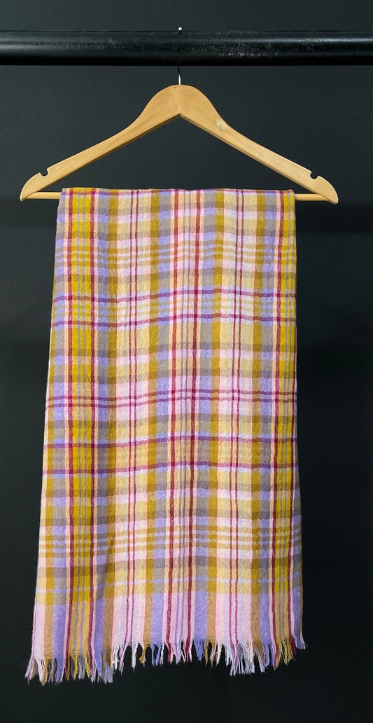 SIN MARCA  Bufanda  Color Varios Escoces Beige  Talle Unico