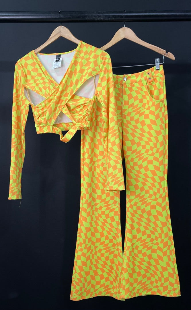 SHEIN Conjunto X2 Pantalon Y Saco Varios Cuadros Talle M