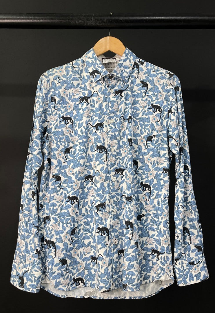 TED BAKER  Camisa Manga Larga  Color Celeste  Talle 3