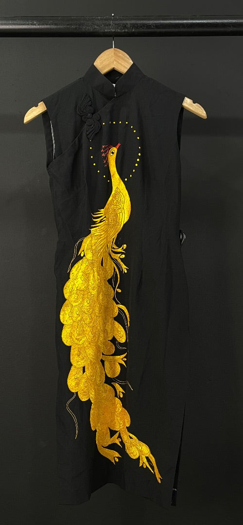 SIN MARCA Vestido Sin Manga Negro Talle XS