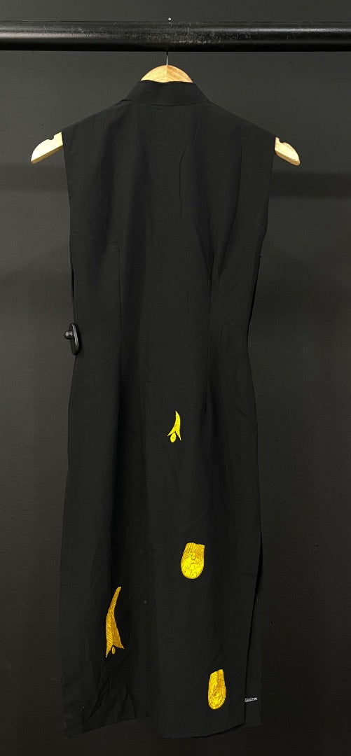SIN MARCA Vestido Sin Manga Negro Talle XS