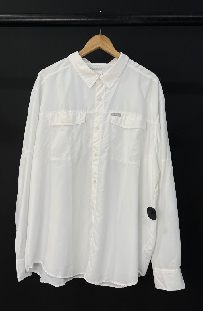 COLUMBIA  Camisa Manga Larga  Blanco  Talle XXL