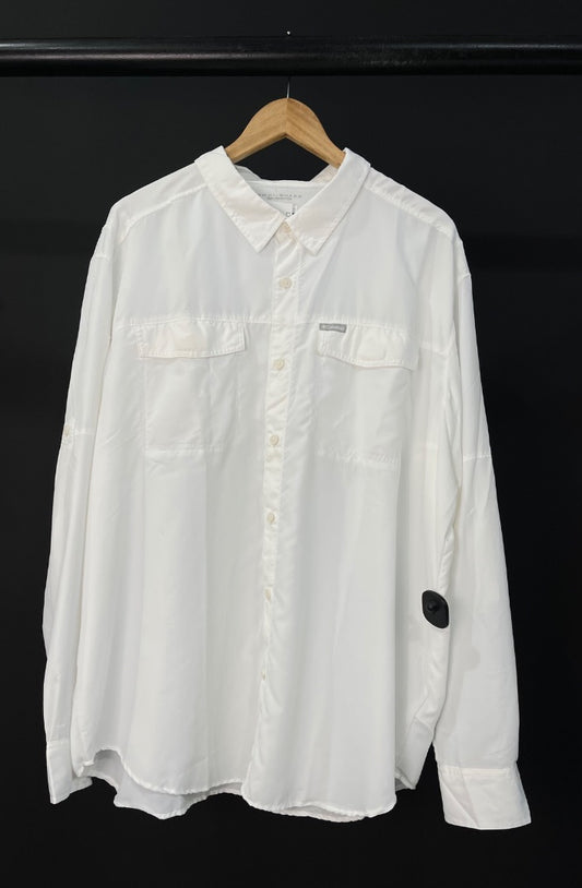 COLUMBIA  Camisa Manga Larga  Blanco  Talle XXL