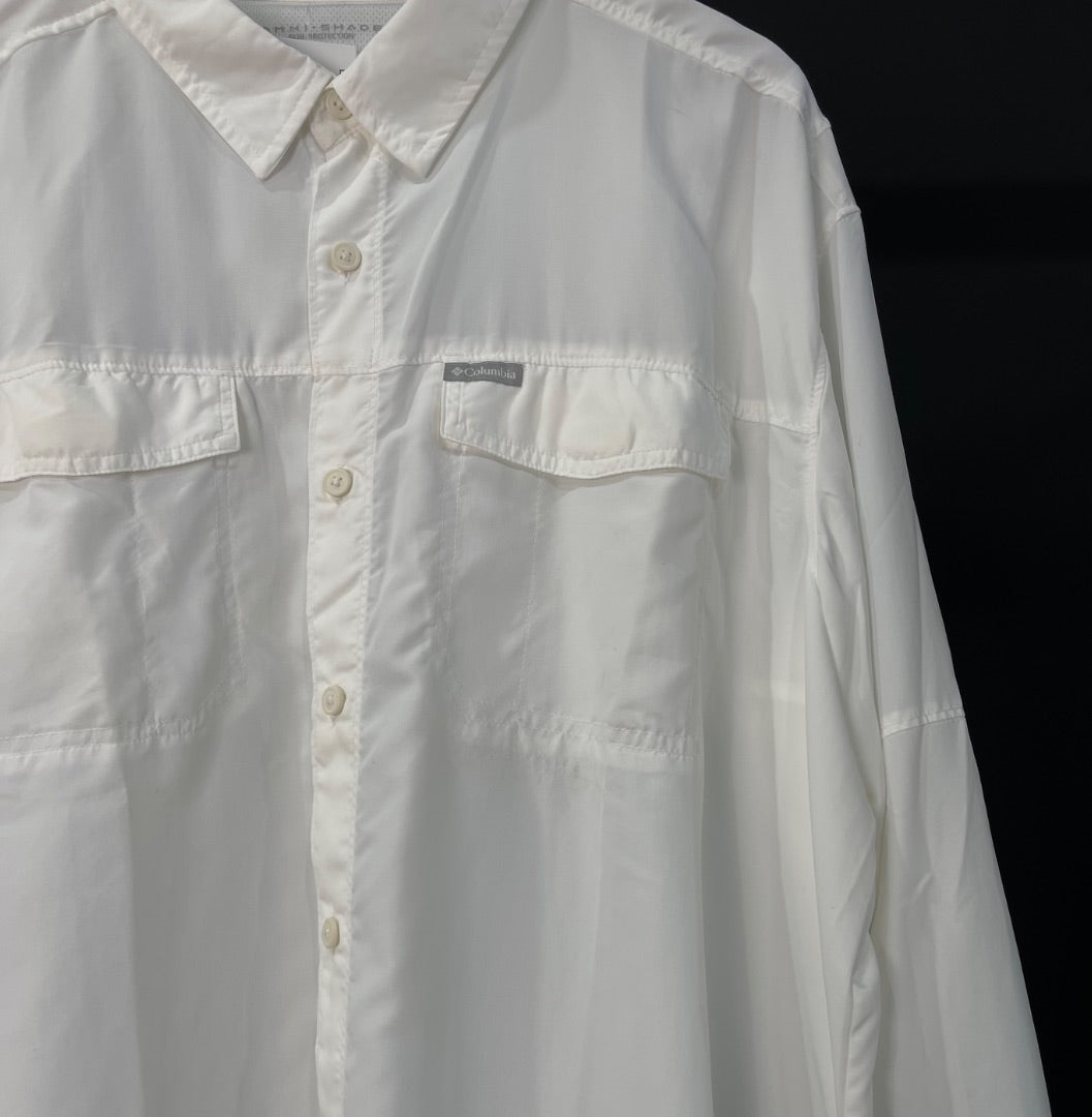 COLUMBIA  Camisa Manga Larga  Blanco  Talle XXL