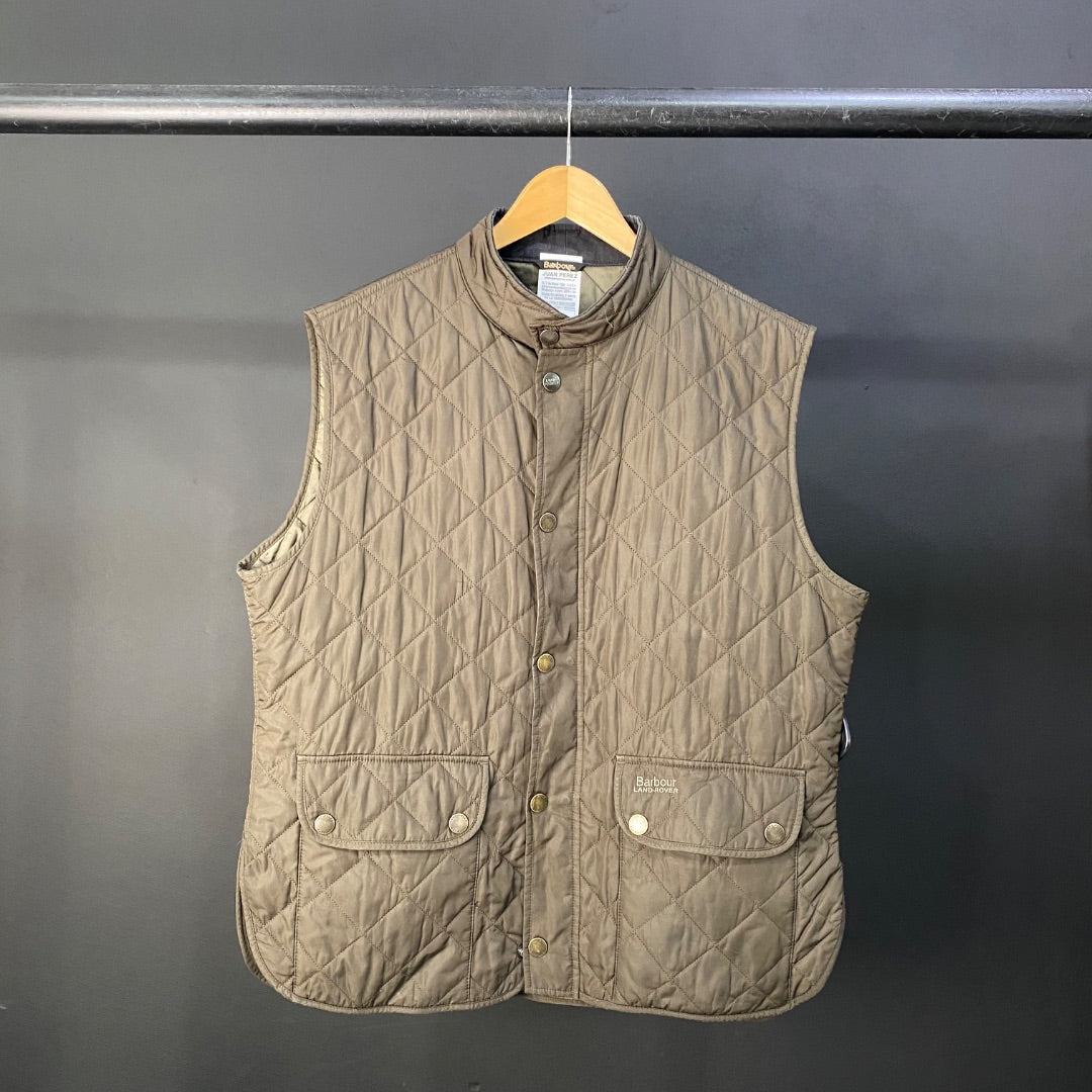 BARBOUR Chaleco Corto Marron Talle XL