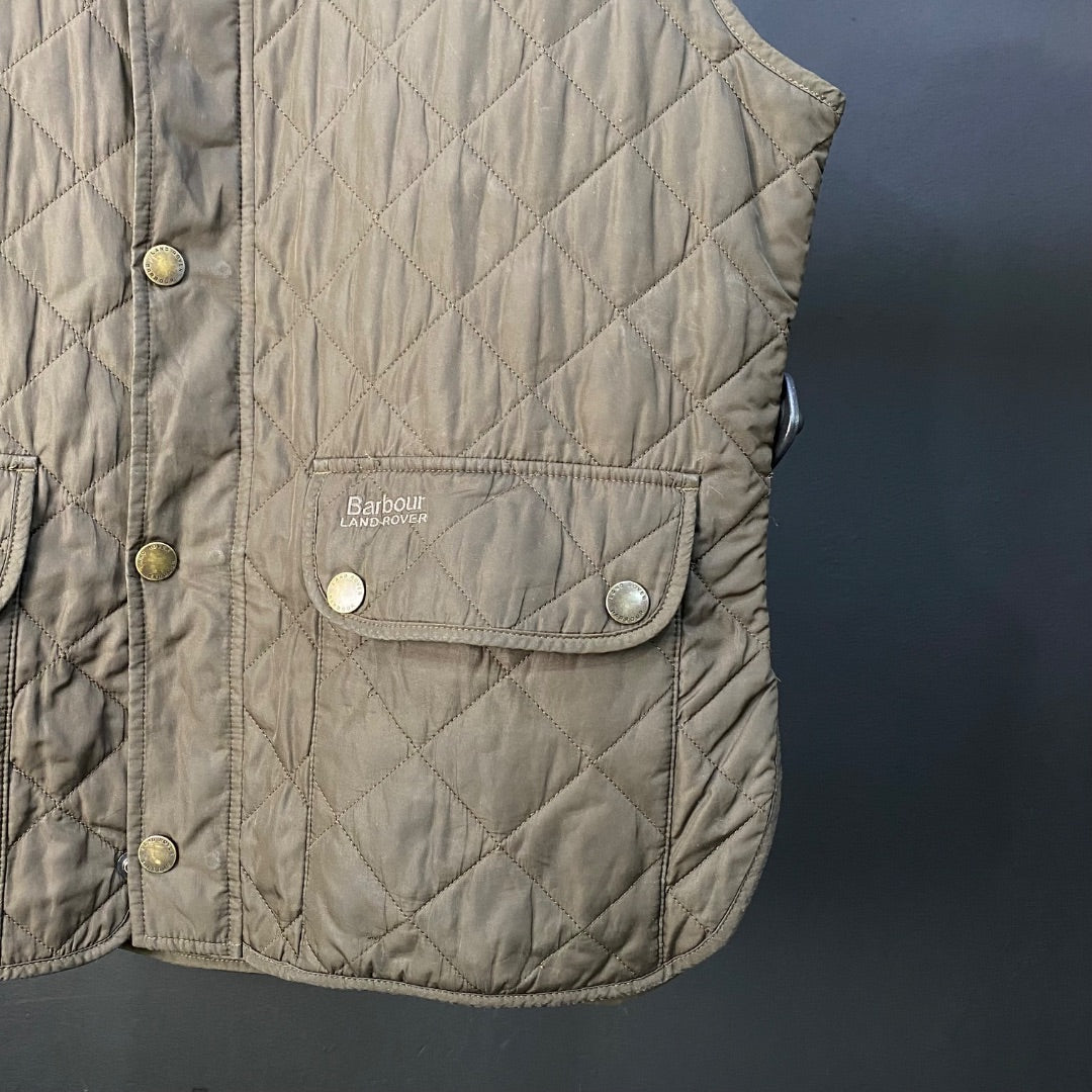 BARBOUR Chaleco Corto Marron Talle XL