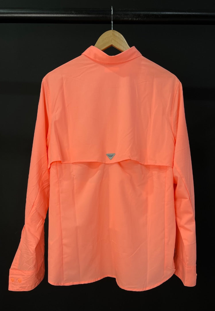 COLUMBIA  Camisa Manga Larga  Color Naranja  Talle XL